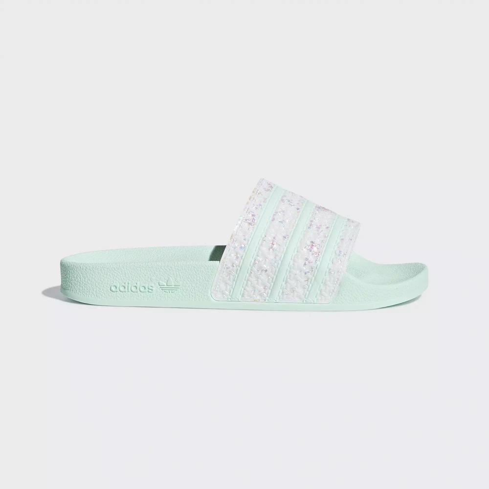 Adidas Adilette Chanclas Verdes Para Mujer (MX-22430)